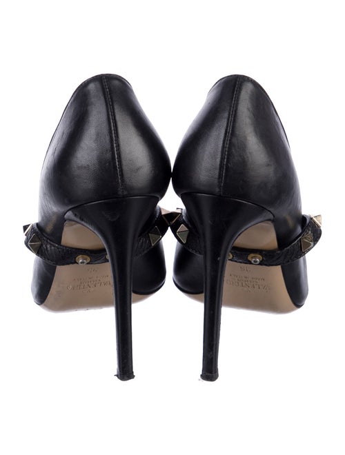 Valentino Rockstud Accents Leather Pumps