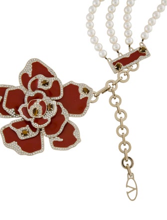 Valentino Metal Crystal Embellishments Chain-Link Belt