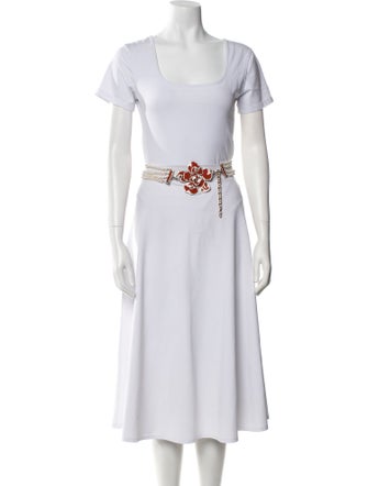 Valentino Metal Crystal Embellishments Chain-Link Belt