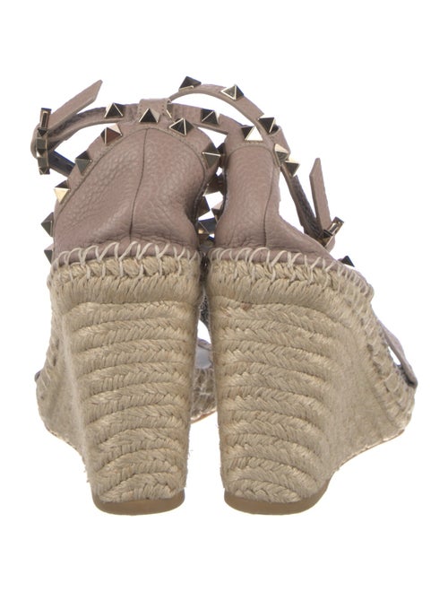 Valentino Rockstud Accents Leather Espadrilles