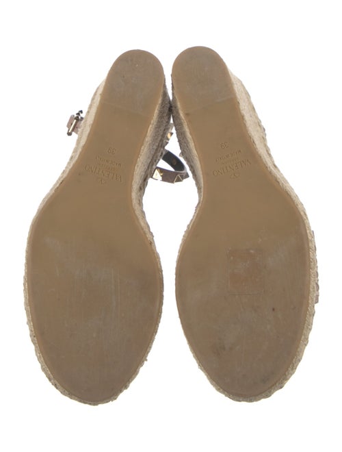 Valentino Rockstud Accents Leather Espadrilles
