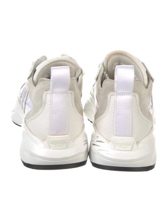 Valentino Leather Colorblock Pattern Sneakers