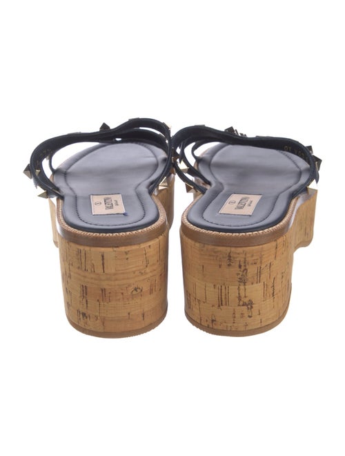 Valentino Rockstud Accents Leather Slides