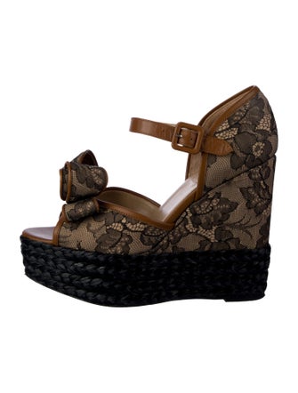 Valentino Lace Lace Pattern Espadrilles