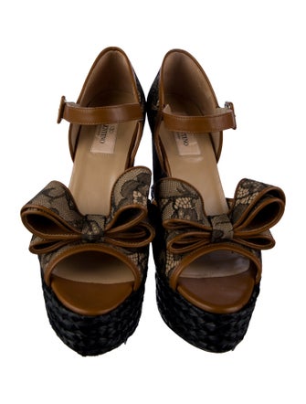 Valentino Lace Lace Pattern Espadrilles