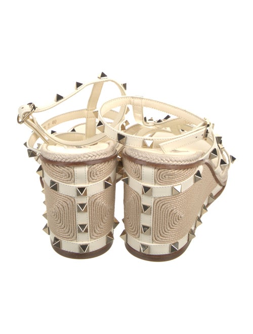 Valentino Rockstud Accents Leather Gladiator Sandals