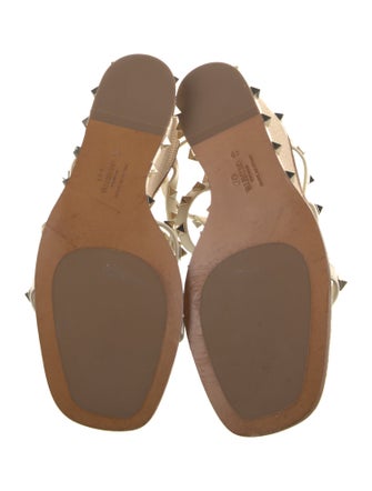 Valentino Rockstud Accents Leather Gladiator Sandals
