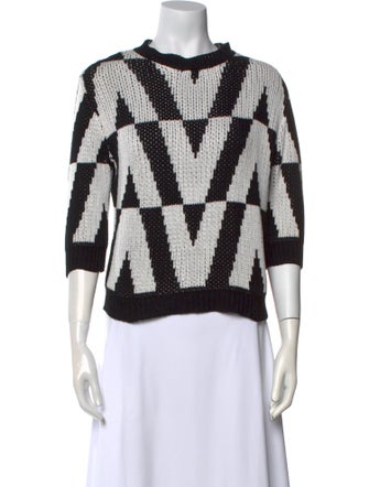 Valentino Striped Crew Neck Sweater