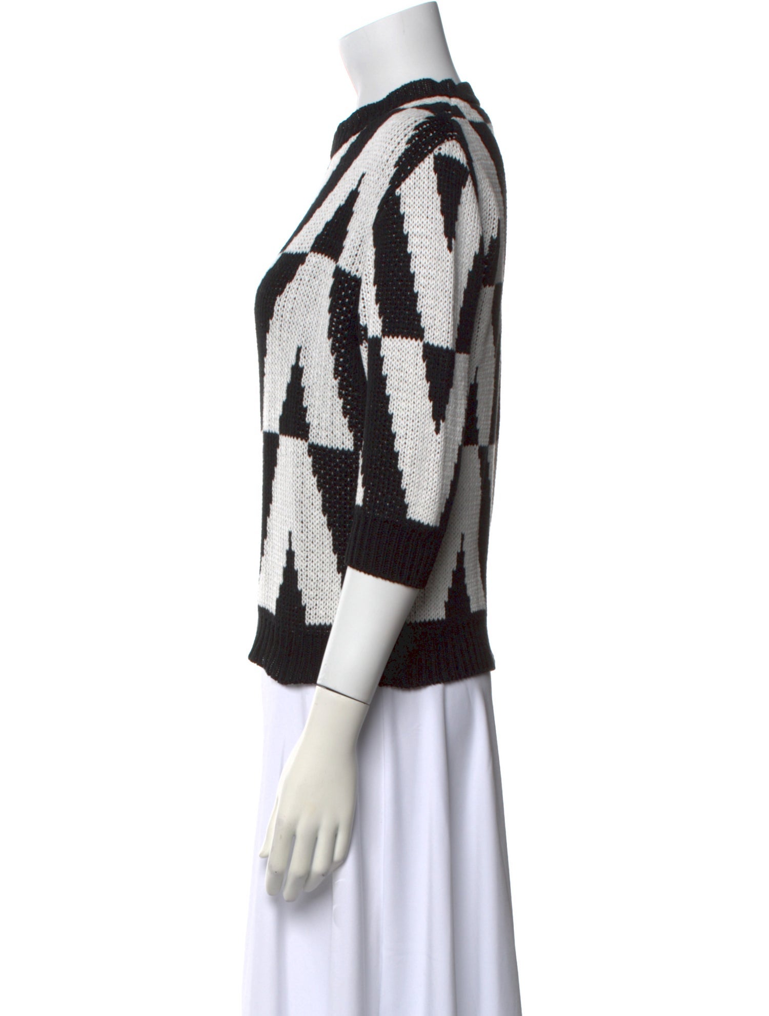 Valentino Striped Crew Neck Sweater