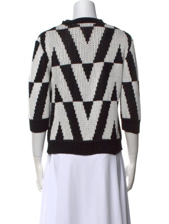 Valentino Striped Crew Neck Sweater