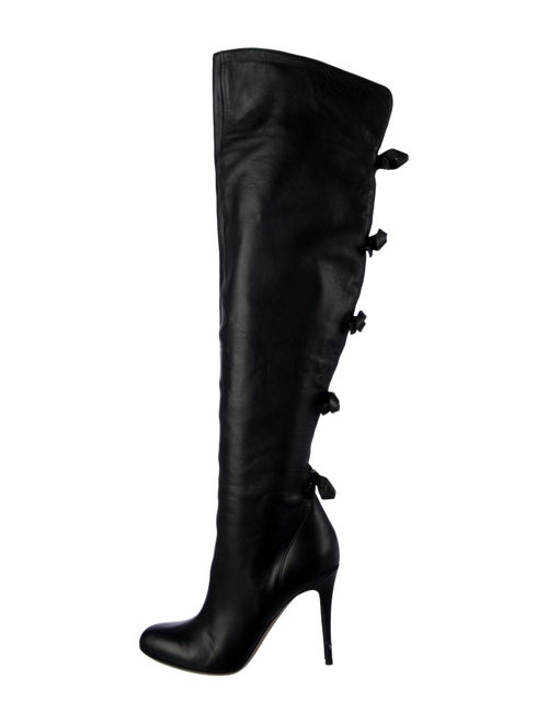 Valentino Leather Bow Accents Boots