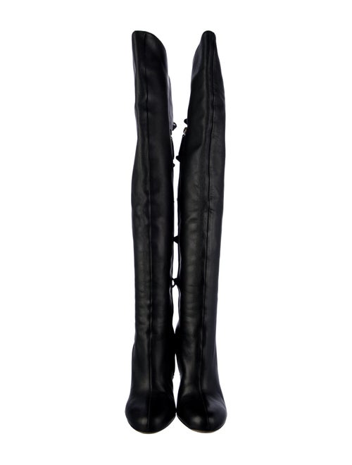 Valentino Leather Bow Accents Boots