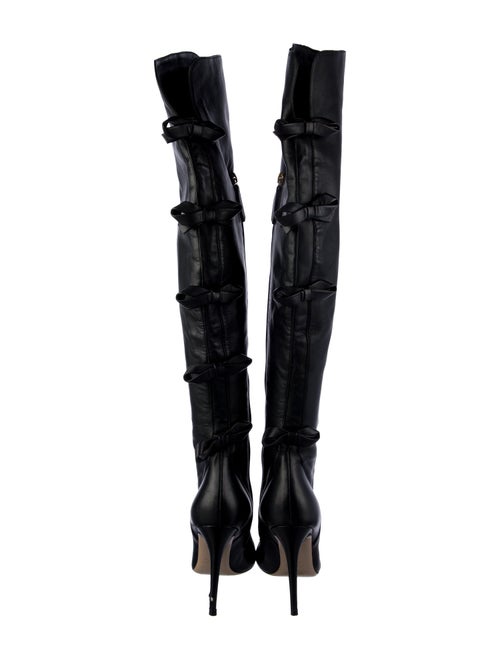 Valentino Leather Bow Accents Boots
