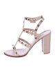 Valentino Rockstud Accents Leather Gladiator Sandals