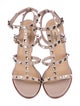 Valentino Rockstud Accents Leather Gladiator Sandals