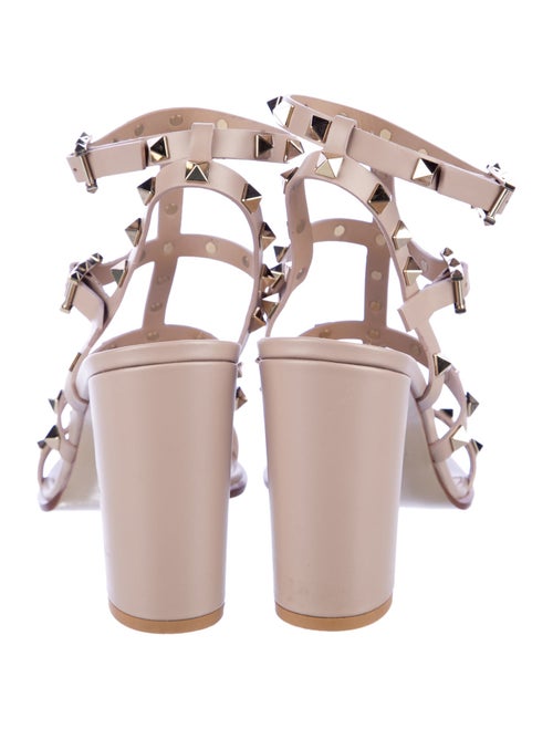 Valentino Rockstud Accents Leather Gladiator Sandals