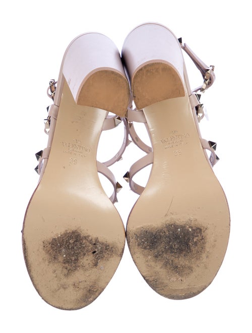 Valentino Rockstud Accents Leather Gladiator Sandals