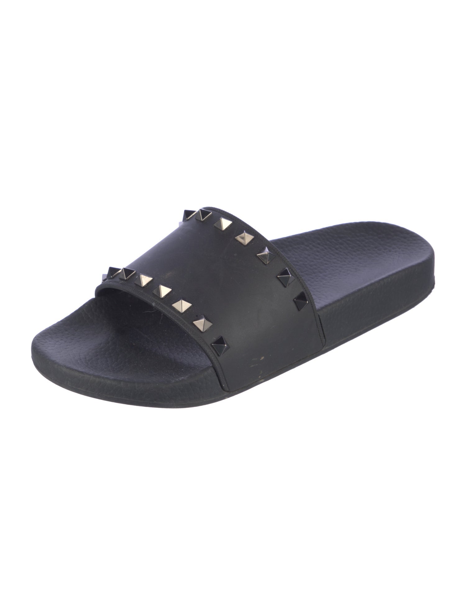 Valentino Rockstud Accents Rubber Slides