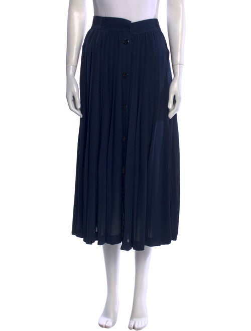 Valentino Pleated Accents Midi Length Skirt