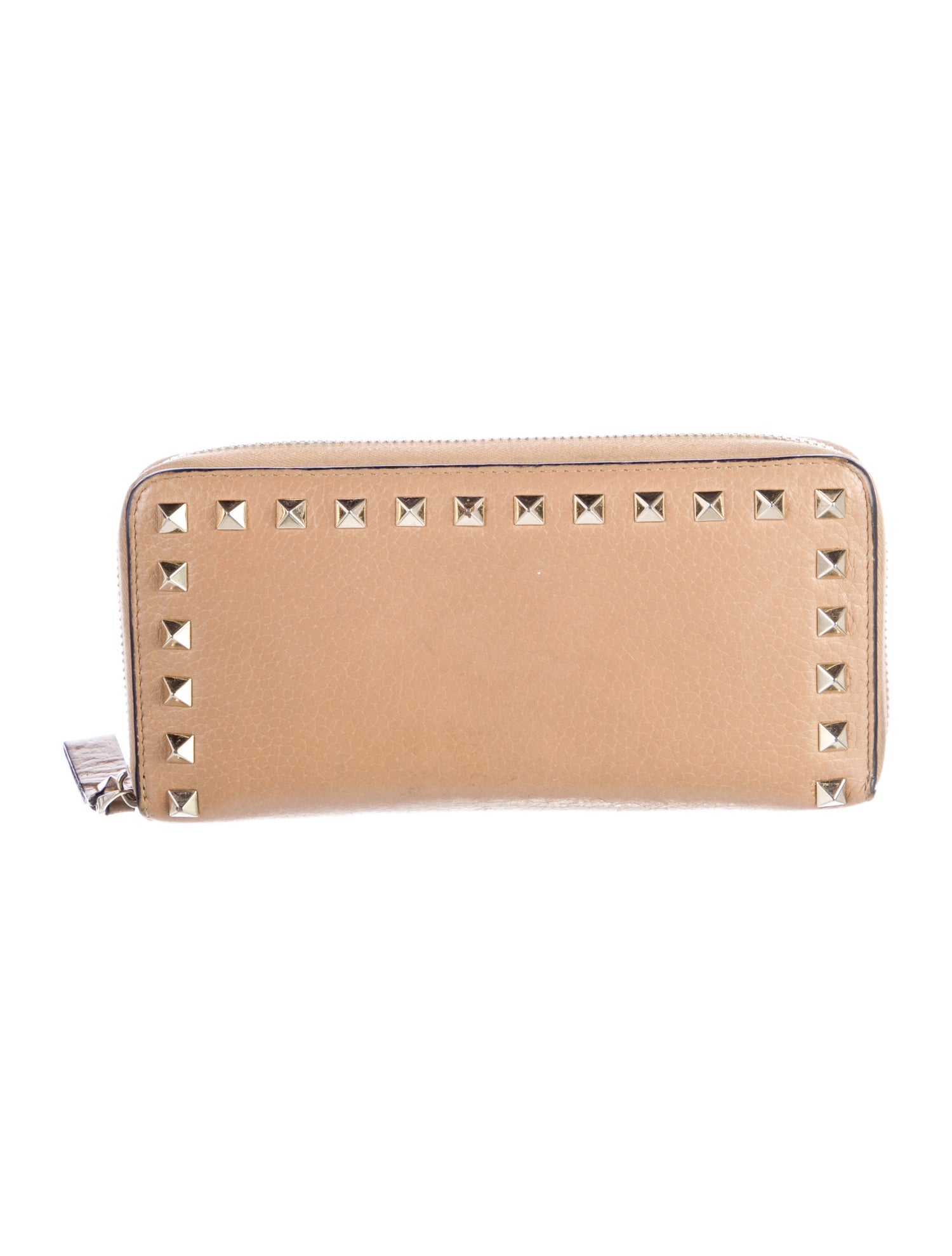 Valentino Rockstud Accents Leather Continental Wallet