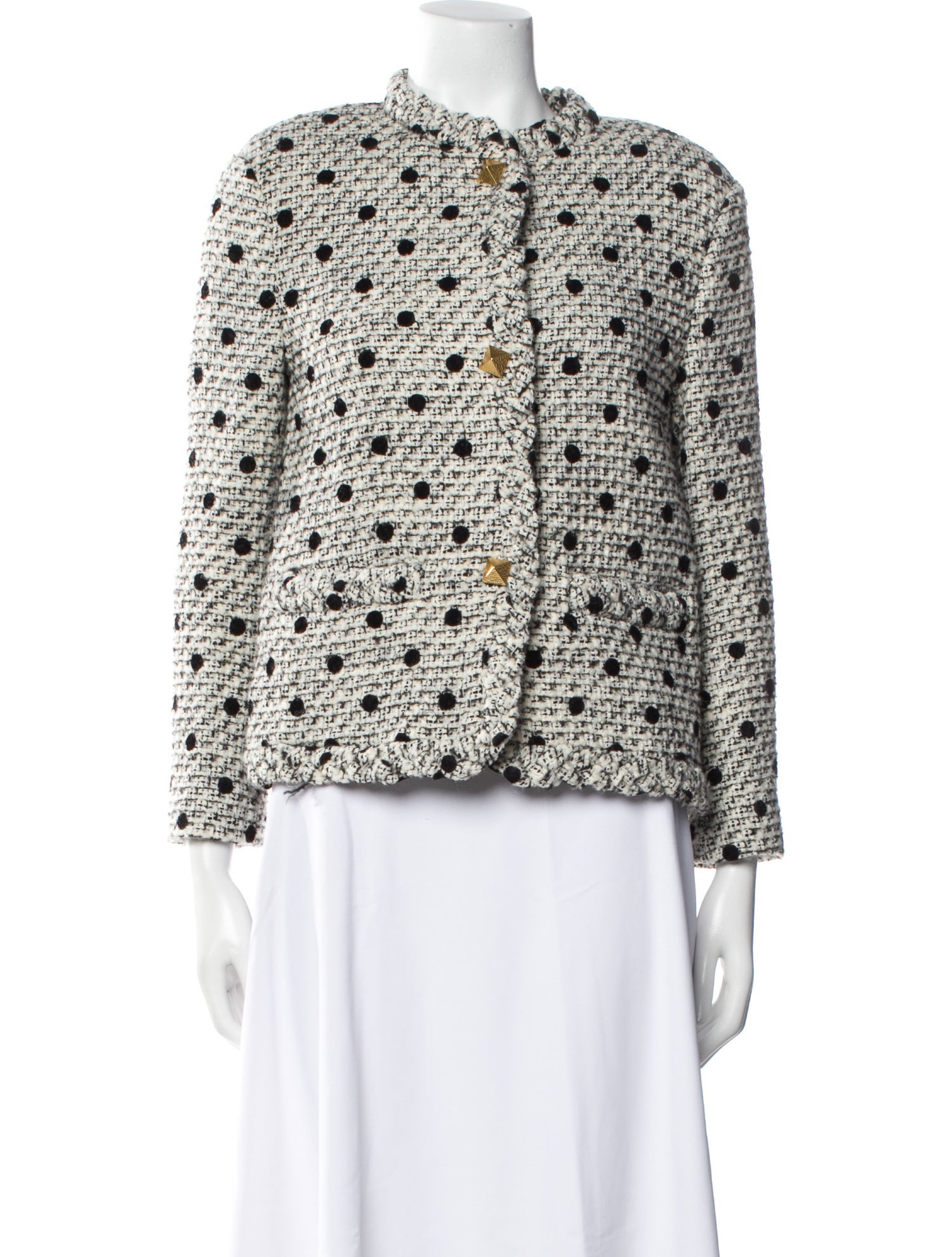 Valentino Virgin Wool Printed Evening Jacket