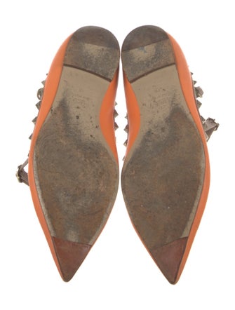 Valentino Rockstud Accents Leather Flats