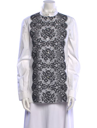 Valentino Printed Mock Neck Tunic