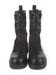 Valentino Leather Studded Accents Combat Boots
