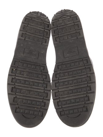 Valentino Leather Studded Accents Combat Boots