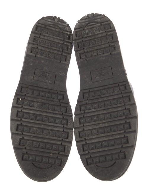 Valentino Leather Studded Accents Combat Boots