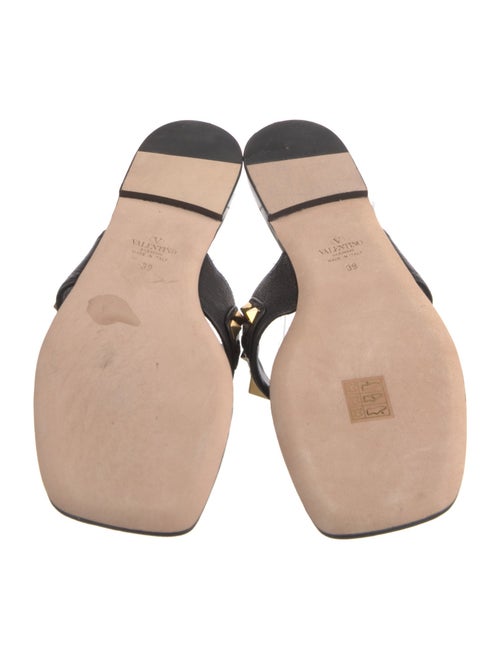 Valentino Leather Studded Accents Slides