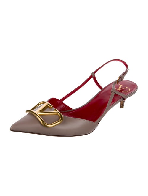 Valentino Leather Slingback Pumps