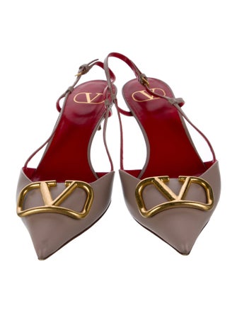 Valentino Leather Slingback Pumps