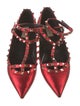 Valentino Rockstud Accents Leather Ballet Flats