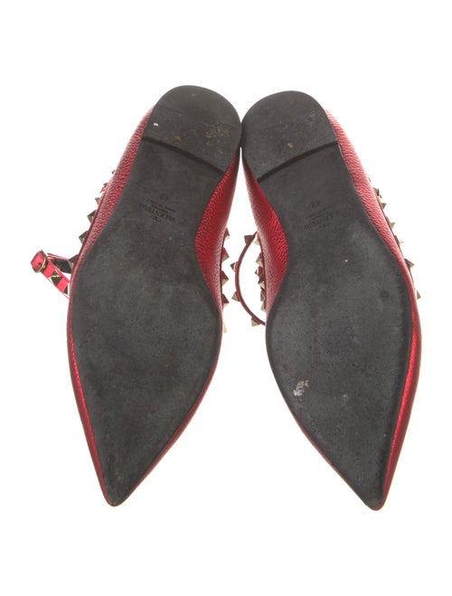 Valentino Rockstud Accents Leather Ballet Flats