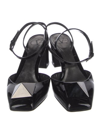 Valentino Rockstud Accents Patent Leather Pumps