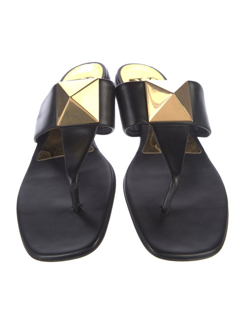 Valentino Leather Flip Flops
