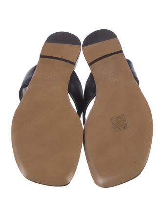 Valentino Leather Flip Flops