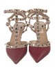 Valentino Rockstud Accents Leather T-Strap Pumps