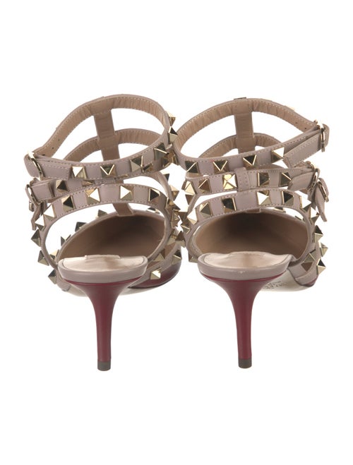 Valentino Rockstud Accents Leather T-Strap Pumps