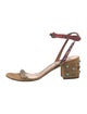 Valentino Rockstud Accents Suede Sandals
