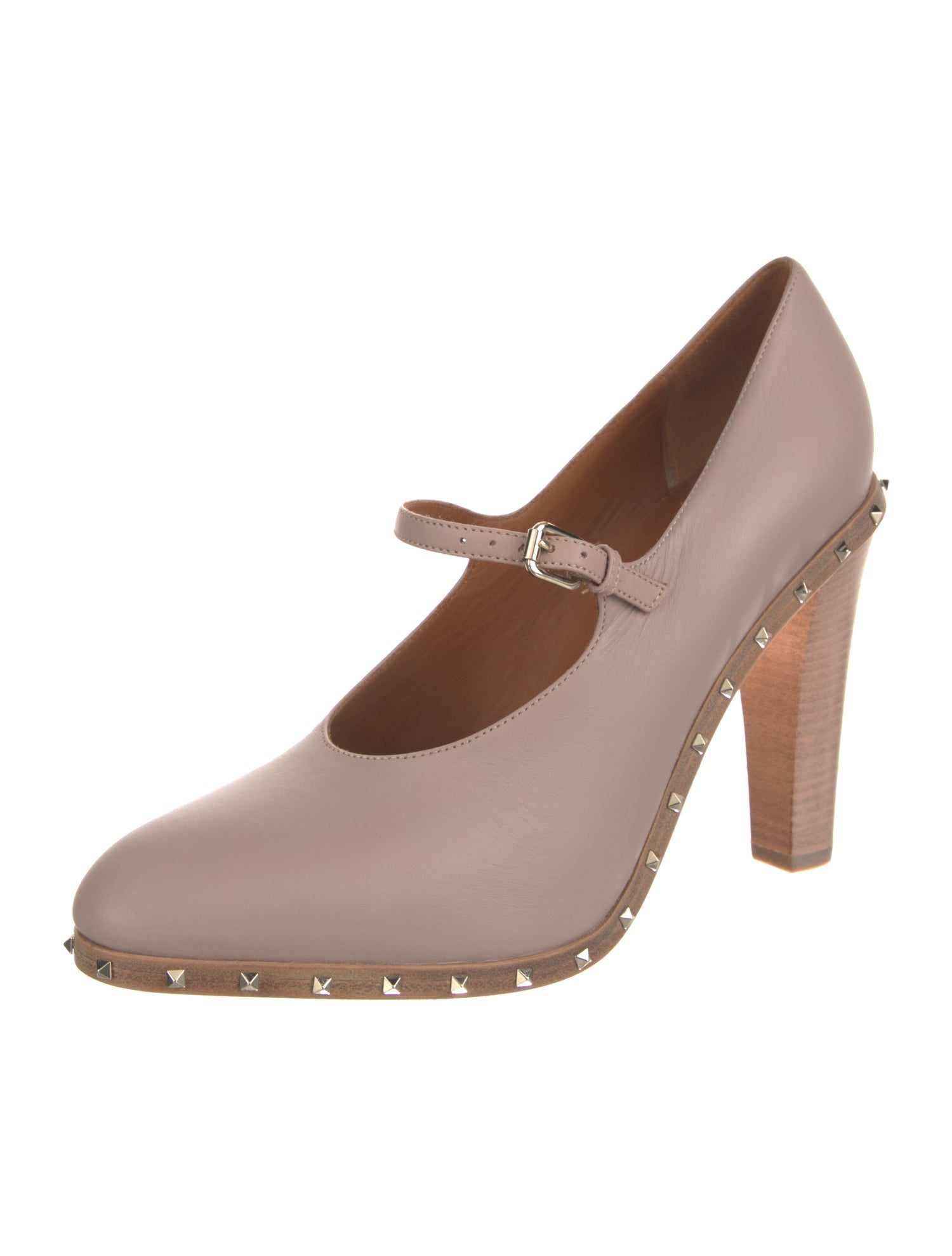 Valentino Rockstud Accents Leather Pumps