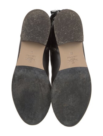 Valentino Leather Bow Accents Riding Boots