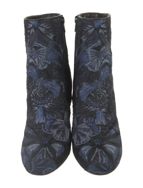 Valentino Rockstud Accents Floral Print Boots