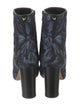 Valentino Rockstud Accents Floral Print Boots