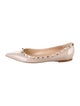 Valentino Rockstud Accents Patent Leather Ballet Flats