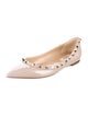 Valentino Rockstud Accents Patent Leather Ballet Flats