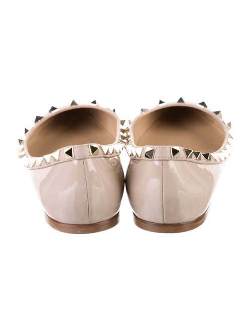 Valentino Rockstud Accents Patent Leather Ballet Flats