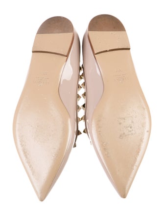 Valentino Rockstud Accents Patent Leather Ballet Flats