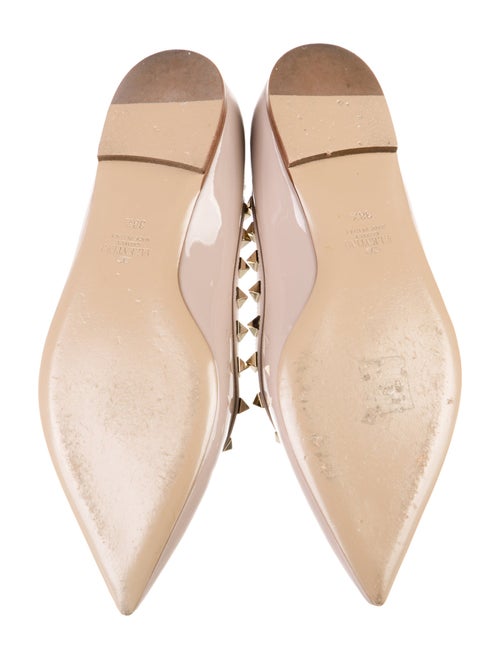 Valentino Rockstud Accents Patent Leather Ballet Flats
